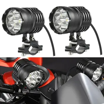 Najnovšie 80W 3200LM 6500K 6 LED Motocykel, Boat Mieste Jazdy Svetlometu Motorke Hmla Vedúci Svetlo Lampy s vypínačom