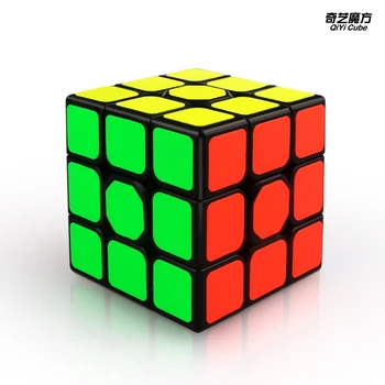 Najnovšie anglický QiYi Plachta W 3x3x3 Rýchlosť Magic Cube Black Professional 3x3 Cube Puzzle Vzdelávacie Hračky Pre Deti Darček, 3x3