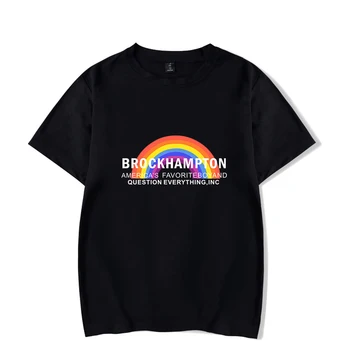 Najnovšie Brockhampton Tshirt O-Krku Krátky Rukáv Ženy, pánske Tričká Harajuku Streetwear Hip Hop Štýl Brockhampton Oblečenie