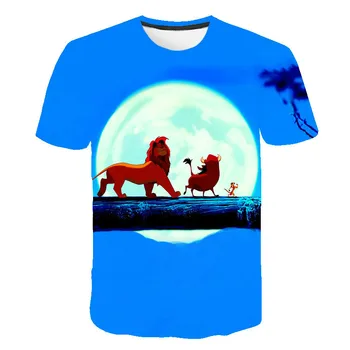 Najnovšie krásne lev dobrej-hľadá cartoon T-shirt, chlapci a dievčatá móda tlačené detské tričko, detské vrchné oblečenie