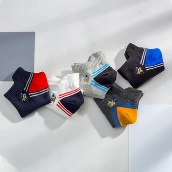 Najnovšie mužov loď ponožky farby zodpovedajúce pruhy mužov darček trend bežné ponožky pánske čistej bavlny letné ponožky