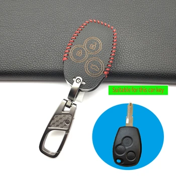 Najnovšie ručne šité štýl kožené kľúča vozidla kryt pre Renault Clio Dacia Logan Sandero Megane Modus Espace Kangoo keychain