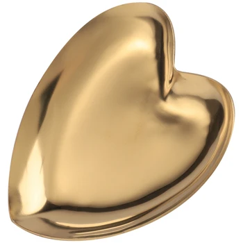 Najnovšie V Tvare Srdca Šperky Servírovací Tanier Kovový Zásobník Na Uskladnenie Usporiadať Ovocie Zásobník Domov Zlato
