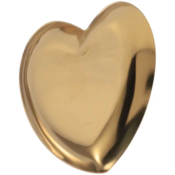 Najnovšie V Tvare Srdca Šperky Servírovací Tanier Kovový Zásobník Na Uskladnenie Usporiadať Ovocie Zásobník Domov Zlato