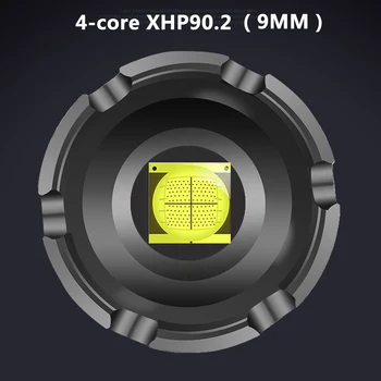 Najvýkonnejšie Led Baterka 4-core XHP90.2 4 Farby USB Nabíjateľné Powerbank 3ks 18650 Batérie Horák, Hliníkový Zoom Svietidla