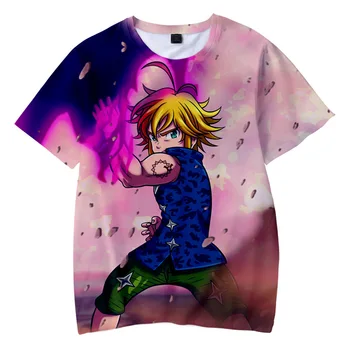 Nanatsu No Taizai Deti 3d Print T Shirt pre Dieťa, Chlapec, Dievča Tričko Teenage Tee Top Oblečenie Japonské Anime Sedem Smrteľných Hriechov