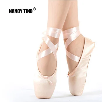 NANCY TINO Dieťaťa a Dospelých Ružová Balet Pointe Tanečné Topánky Dámy Professional s Saténové Stuhy Klasiky Deti Žena Topánky