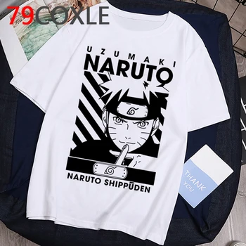 Naruto Módne Japonské Anime T Shirt Mužov Sasuke Legrační Karikatúra T-shirt Bežné Pohode Streetwear Tričko Pár Hip Hop Top Tee Muž
