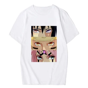 Naruto Módne Japonské Anime T Shirt Ženy Sasuke Legrační Karikatúra T-shirt Bežné Pohode Streetwear Tričko Pár Hip Hop Topy Čaj