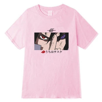 Naruto T Shirt Streetwear Tee Topy pre Mužov Uchiha Sasuke Japonské Anime Harajuku T-shirt