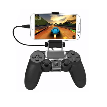 Nastaviteľné Mount Stojan PS4 Bezdrôtový ovládač Mobilný Mobilný Telefón, Clip Držiak pre Playstation 4 PS4 Slim / PS 4 PRO S USB