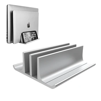 Nastaviteľný kovový stojan notebook stojan, nový dizajn 2 slot hliníkovej zliatiny ploche dvakrát stojan