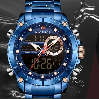 NAVIFORCE Mužov Sledujte najlepšie Luxusné Značky Quartz Muž Hodiny Design Športové Nepremokavé Nerezové Náramkové hodinky Reloj Hombre 2020 Nové
