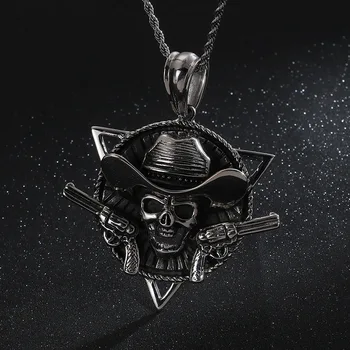 Navy Vietor Pirát Kapitán Osobnosti Doplnky z Nerezovej Ocele s Príveskom Mužov Titánové Ocele Punk Šperky