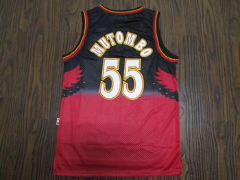 NBA pánske Atlanta Hawks #55 Mutombo Basketbalové Dresy Červené Dresy
