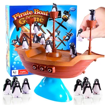 Nechcem Rock Loď Penguin Pirátskej Lodi Rovnováhu Rodiny Rodič-Dieťa Interakcie Ploche Hry Detí Vzdelávacie Hračky