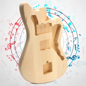 Nedokončené Lipa Elektrická Gitara Telo DIY Hudobný Nástroj Gitara Telo Náhradné Diely Pre 6 Strún Gitary Príslušenstvo