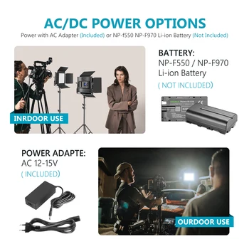 Neewer Advanced 2.4 G 660 LED Video Svetlo, Stmievateľné Bi-Color LED Panel+LCD Displej a 2,4 G Bezdrôtové Diaľkové pre Portrét Produkt