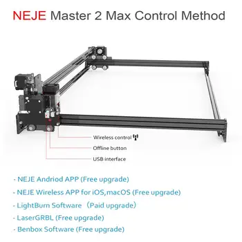 NEJE Master 2 Max 30W CNC Profesionálne Laserové Rytie Stroj Rezací Stroj Lightburn - Bluetooth - App Ovládanie 460 x 810 mm