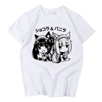 NEKOPARA chocolat vanilka Cosplay T-Shirt Anime Tričko Fashion Muži Ženy Študent Bavlna Topy Nový Krátky Rukáv Tees