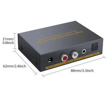 Neoteck 3 Port, Optický SPDIF Toslink L/R RCA, 3.5 mm Stereo Audio Optický Prepínač Digitálneho na Analógový Audio Dekodér Prepínač