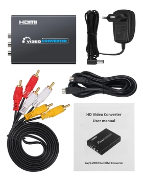 Neoteck Zliatiny AV Kompozitný S-Video, HDMI 3,5 mm Audio Converter Upscaler 720P/ 1080P pre NES N64 Sega Genesis, PS2, PS3