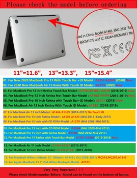 Nepremokavá Taška pre Laptop Rukáv 2020 Nový 11 13 13.3 15 16 inchs Apple Macbook Air Pro Retina Dotykový Panel A2141 A1990 A2179 A1466