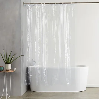 Nepremokavé 3D Sprchový Záves Transparentná Biela Jasné, Kúpeľňa Opony Domáce Dekorácie Kúpeľňa Accessaries S 12pcs Háčiky