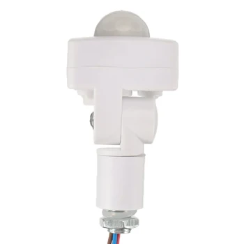 Nepremokavé Automatické PIR Snímač Pohybu Detektor LED Flood Light Vonkajšie 85-265V IP65 Nastaviteľný Snímač Pohybu PIR Prepínač