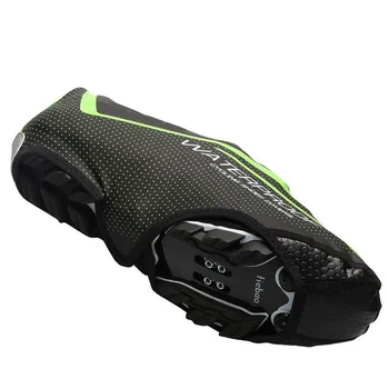 Nepremokavé Cyklistické Topánky Kryt, Reflexná Úplné Zip MTB, Road Bike Gamaše Outdoorové Športy na Koni Tenisky, Topánky Kryt Zelená, XL