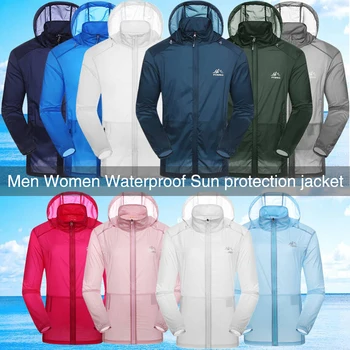 Nepremokavé Sun UV Ochrany Kabáty pre Mužov, Ženy, Rýchle Suché Turistická Bunda Vonkajšie Poľovnícke Táborenie Športové Rybárske Bundy Pokožky