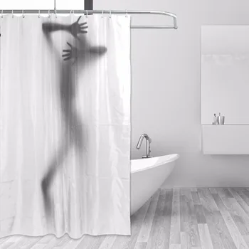 Nepremokavé Ženy Tieň Sprchový Záves Polyester Textílie Vaňa Opony Sexy Dievča Mildewproof Domov Kúpeľňa Záclony s 12 Háčiky