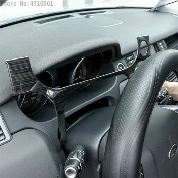 Nerezová Oceľ Čierna Kartáčovaný Interiéru Vozidla Auto Tabuli Dekorácie Rám, Kryt Trim Na Land Rover Discovery Šport-18