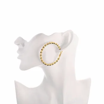 Netočili Kolo Kreolská Veľké Obvodové Náušnice pre Ženy Strieborné Pozlátené Kruhu Slučky Náušnice Európska Značka Módne Šperky Príslušenstvo