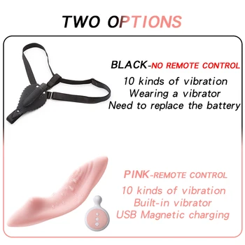 Neviditeľné Nositeľné Motýľ Stimulátor Klitorisu Popruh na Bezdrôtové Diaľkové Ovládanie Silikónový Vibrátor Nohavičky sex za pár