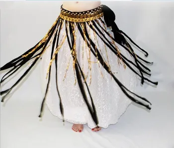 New American Tribal Belly Dance Pásy S Korálkami Zlato Sequin Strapce Hip Šatku Pás Doprava Zadarmo