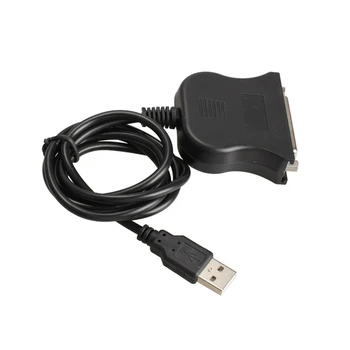New Horúce Nový USB 1.1, aby DB25 Female Port Tlač Converter, LPT Kábel Čierny