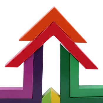 New Horúce Predaj Drevených Rainbow Stohovanie Hra Stacker Geometrie Stavebné Bloky Pre Hniezdenie Vzdelávacie Hračky Pre Deti, Batoľatá Najlepší Darček