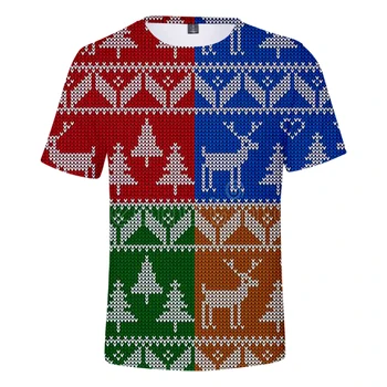 New Horúce Predaj vianoce tričko t-shirt 3D Letné tričko Muži/ženy Hip hop Bežné 3D Tlač Módne vianoce t-shirt All-zápas