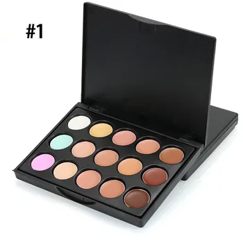 New popfeel 1PC MIni 15 Colors Face Concealer Camouflage Cream Contour Palette Cosmetic Concealer Palette Christmas Gift