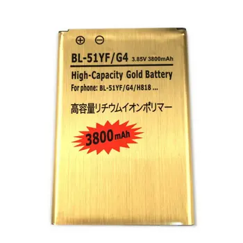 New Vysoká Kvalita 3800mAh BL-51YF Zlato Batéria pre LG G4 H815 H818 H810 VS999 F500 Telefón