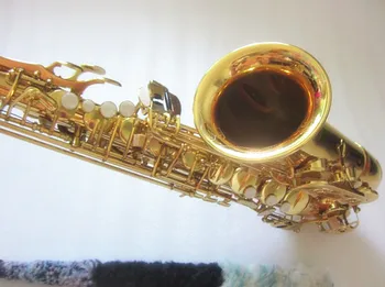 New vysoká kvalita Alto saxofón Zlaté alto saxofón R54 model Kompletné príslušenstvo Náustok a v prípade