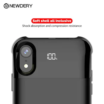 Newdery QI Bezdrôtový batérie puzdro pre iphone 11 11pro max s digitálny displej Wireless power banky pre iphone x/xs xr xs max