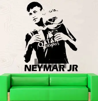 Neymar Junior Futbal Futbalový Hráč Barcelony Vinyl na Stenu-Nálepky Odtlačkový Dekor Plagát Externé odnímateľné