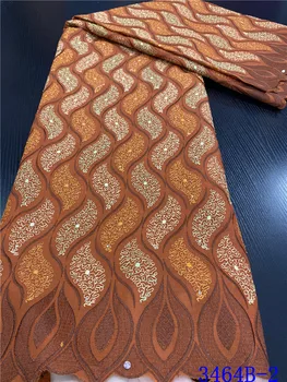 NIAI Afriky Bavlna Čipky Textílie 2020 Vysoká Kvalita Materiálu, Čipky Vo Švajčiarsku Výšivky Na Svadobné Šaty XY3464B-2