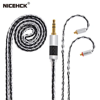 NiceHCK 8 Core Silver Plated Slúchadlá Kábel 3.5/2.5/4.4 mm MMCX/2Pin Pre AS10 ZS10 C10 CA4 C16 DB3 MK3 BL-03 BL-05 KP520 ST-10s
