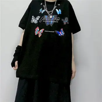 NiceMix biela vytlačené gotický kórejský t shirt žien t shirts, t-shirts plus veľkosť oblečenie Harajuku topy krátkym rukávom letné tees