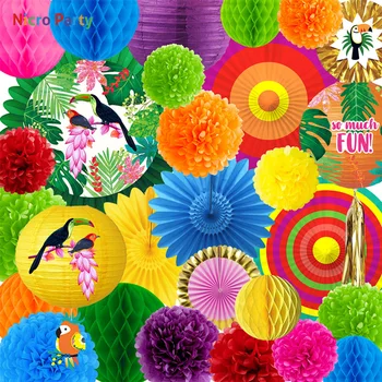 Nicro 30 ks/set Tropické Papagáj Tému Party Dekorácie Auta Aloha Luau Havajskej Pláži Dekor Baby Sprcha Narodeniny #Set135