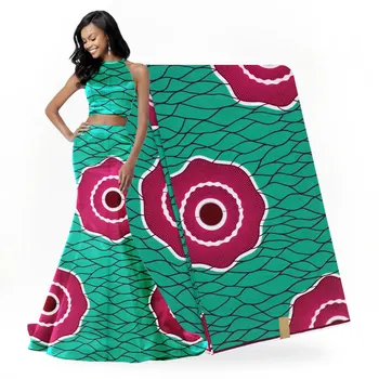 Nigéria design textilné hitarget vosk bavlna Afriky Batik Vosk textílie materiál Vytlačené batik pre šitie odevov H190107s