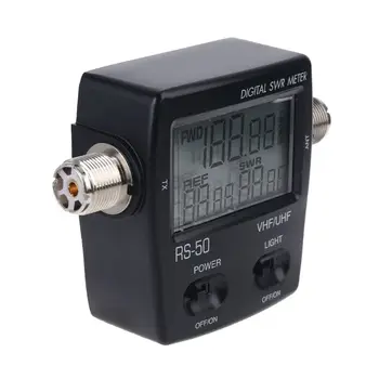 NISSEI RS-50 Digitálny SWR Watt Meter 125-525MHz UHF / VHF M Typ Konektora Micro USB-DC 5V Výstup pre TYT Baofeng LED